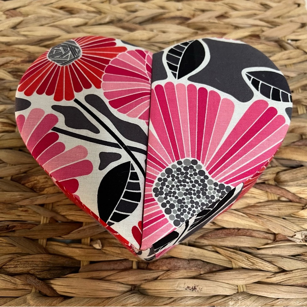 Vera Bradley Cherry Blossoms Heart To Heart Jewelry Case Box.